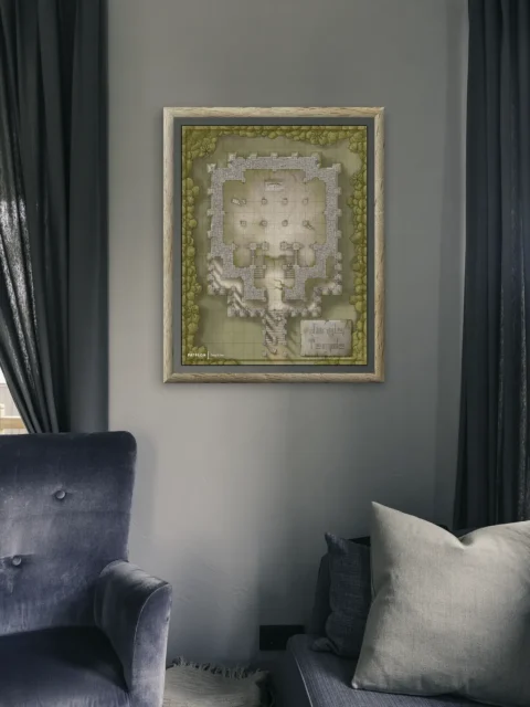 Top-down jungle temple ruin surrounded by dense foliage