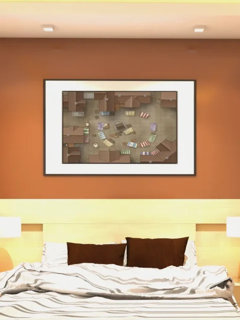 Urban fantasy square designed for encounters