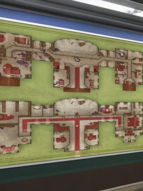 Detailed mansion layout for intrigue and investigation scenarios