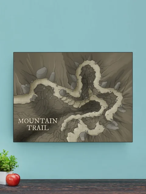 Rocky mountain trail map designed for ambush encounters