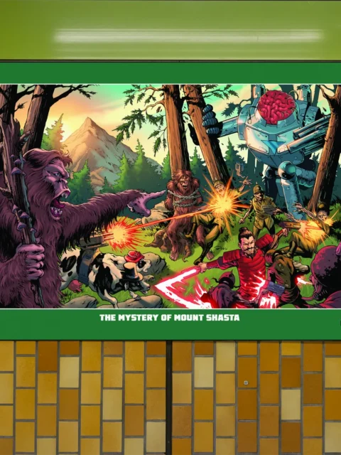 Cryptid showdown in wooded landscape