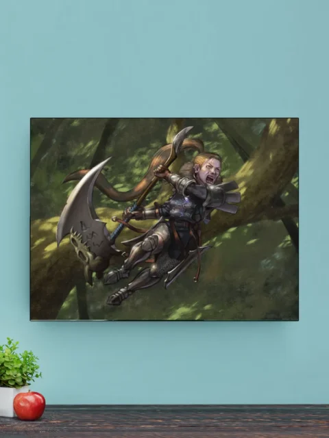 Hair and armor trailing through forest motion