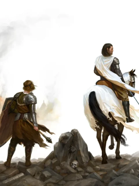 Price Power fantasy illustration with mounted leader and warrior