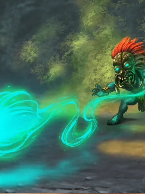Pygmy Uwakuun spirit caster artwork launching green energy