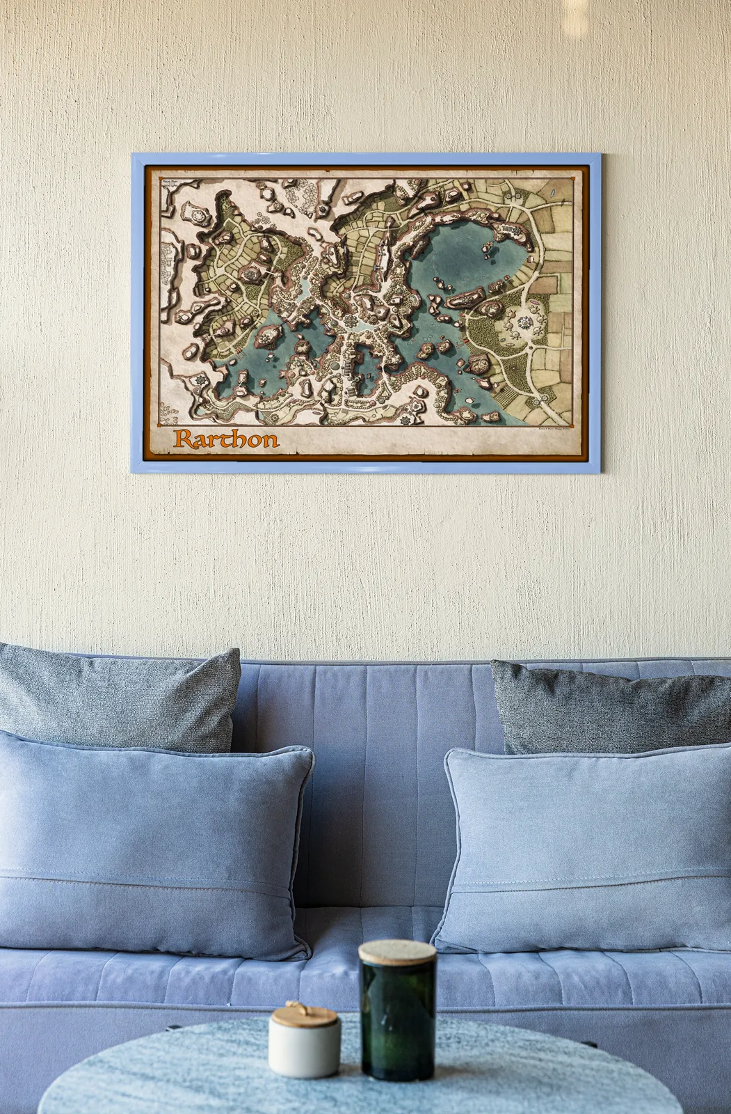 Top-down settlement built across water and land