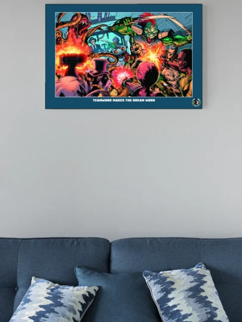 Ensemble sci-fi firefight with creatures and weapons