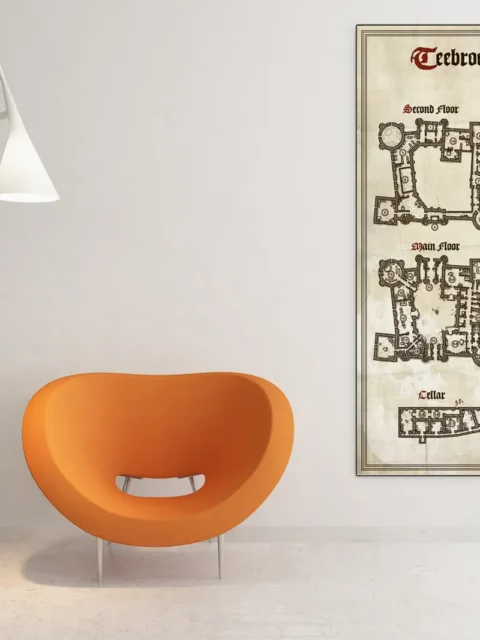 RPG stronghold layout featuring multiple floors and cellar