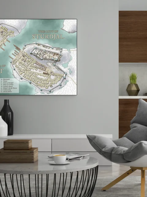 RPG city map designed for trade political and urban encounters