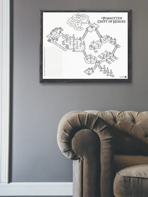 Classic RPG dungeon map showing ceremonial and burial rooms