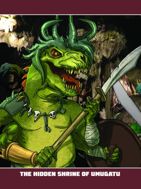 Lizardfolk warriors guarding a hidden shrine