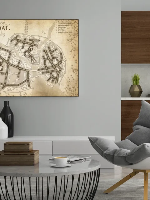 City underworks fantasy map for tabletop campaigns