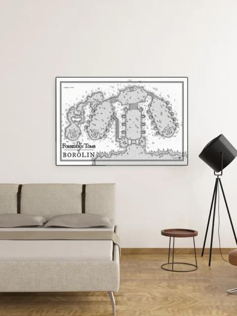 Fantasy underground complex showing passages and ritual rooms