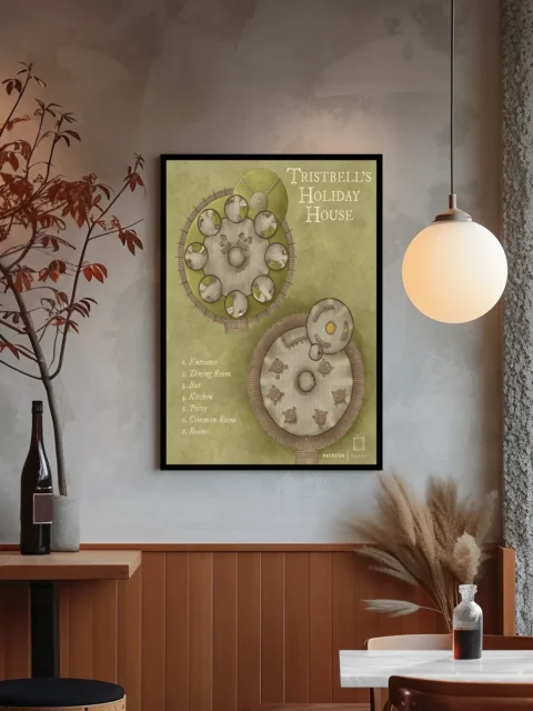 Fantasy inn-style interior map with clear room divisions