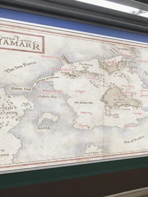 United Lands Namarr fantasy map illustration with labeled regions