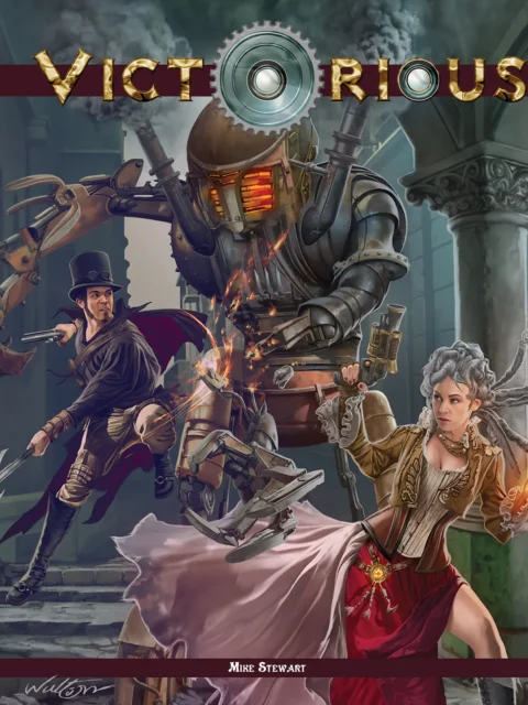 Victorious cover art with steampunk construct