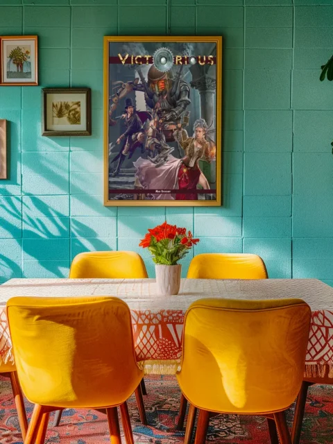 Steampunk fantasy cover art with clockwork monster