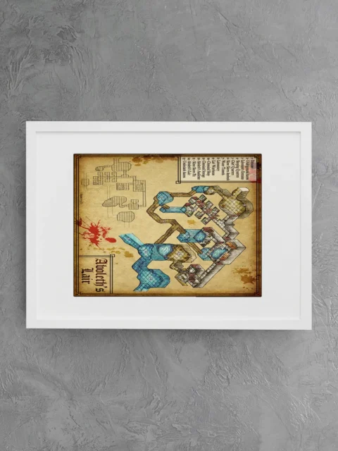 Isometric subterranean chambers with water features