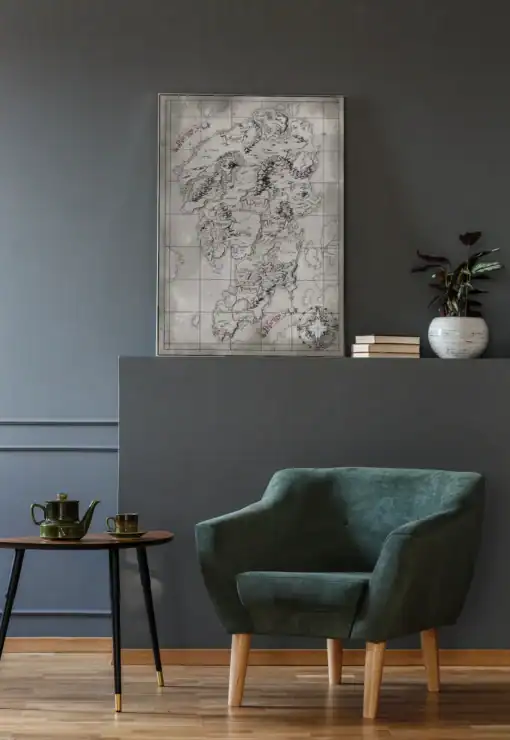 Ayon Continental Fantasy Map Canvas - Deven Rue Cartography