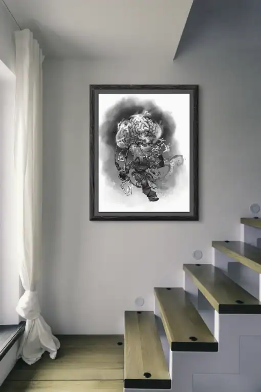 Brain Devourer Canvas Art - Planet X Games Fantasy Print