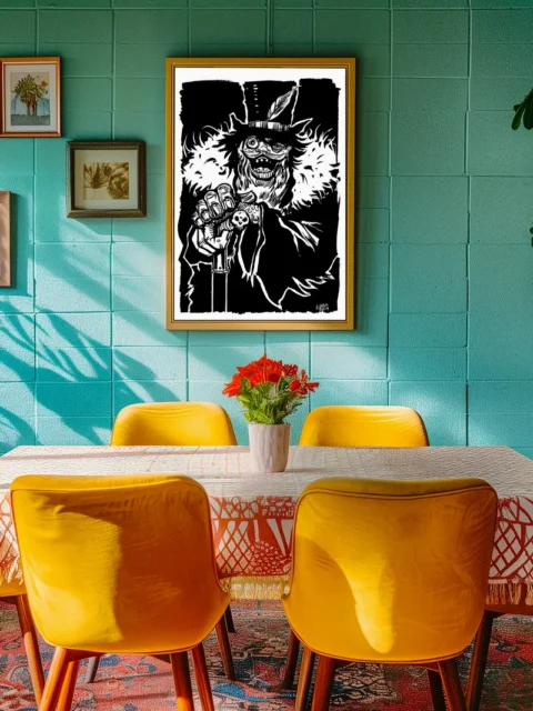 High-contrast fantasy portrait with dark tones