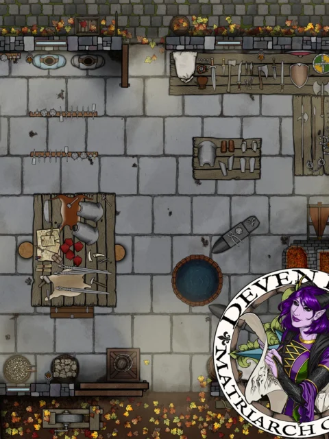 Dueling anvils autumn day forge art shown in daylight interior