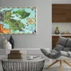 Colorful coastlines and cities on Euphoros regional gallery canvas map