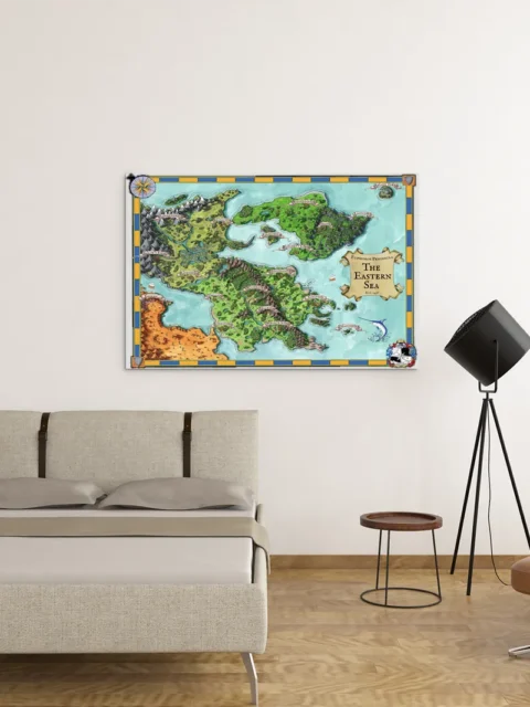 Hand-illustrated terrain across Euphoros regional gallery canvas map