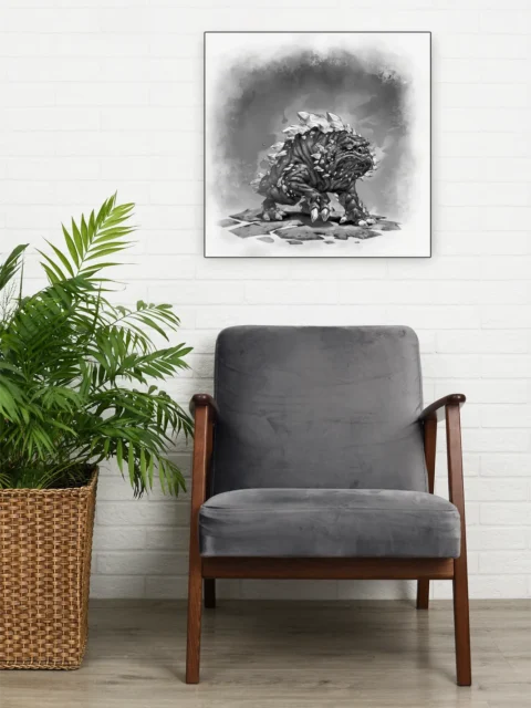 Jagged crystal growths across a massive body