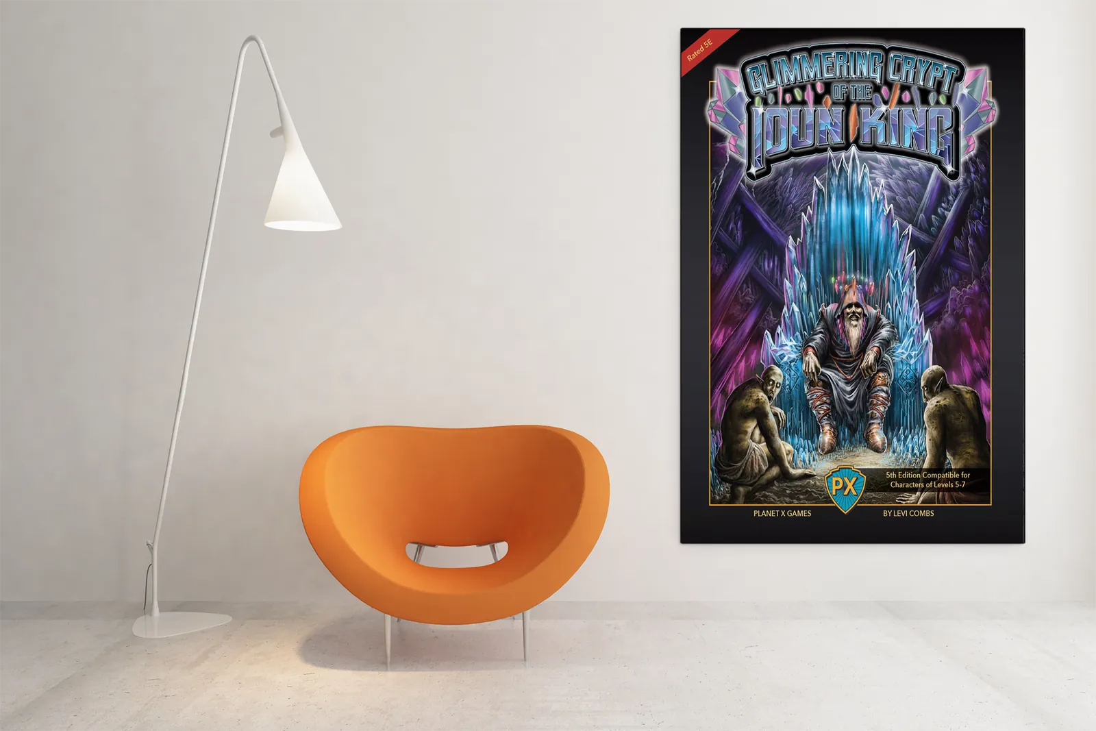 Crystal ruler seated before jagged spires