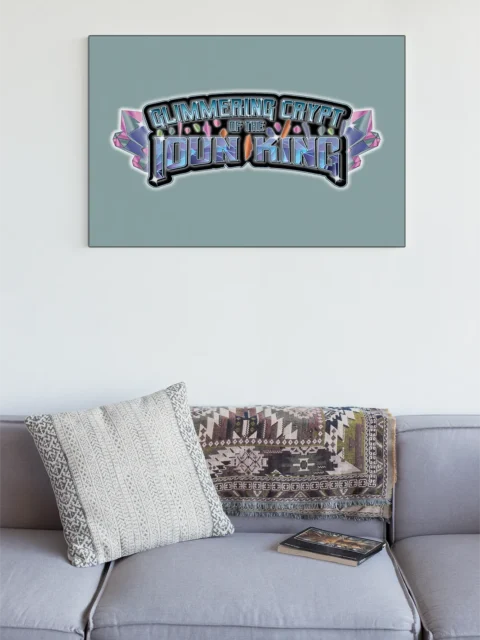 Glimmering Crypt Ioun King logo gallery print in luminous colors