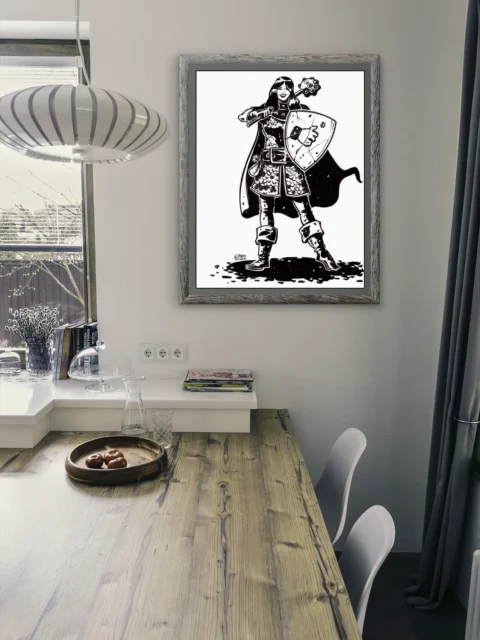 Hali Oakenspear gallery canvas print in bold black and white