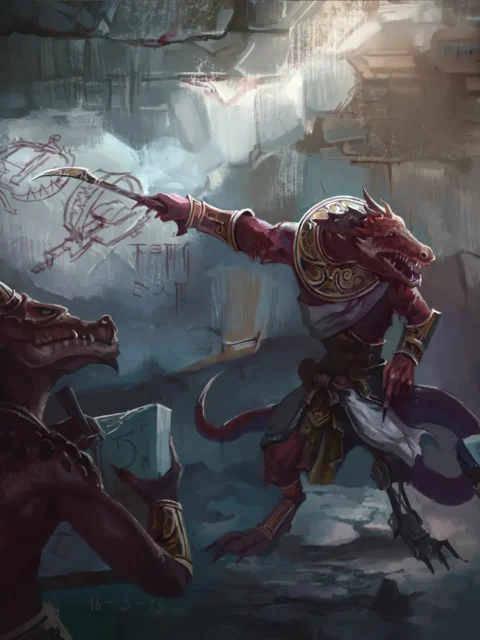 How to Use Traps fantasy wall art showing tactical instruction