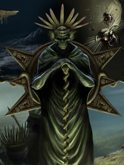 Jungle Tomb Mummy Bride fantasy canvas artwork with ritual scene