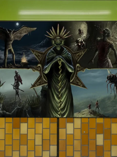 Jungle Tomb Mummy Bride fantasy canvas artwork showing undead ruler