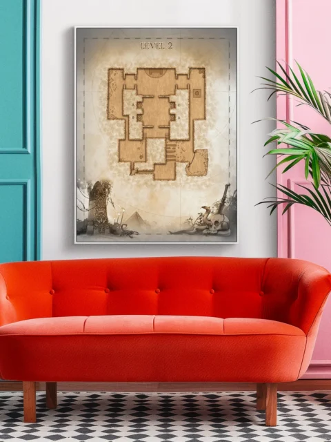 Illustrated fantasy dungeon level design