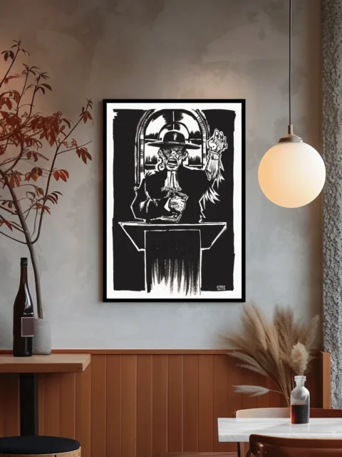 Obadiah Wotts Crater Mutant fine art canvas in black and white