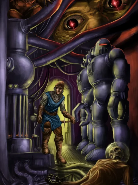 Occurrence Howling Crater Back Cover fantasy canvas artwork interior scene