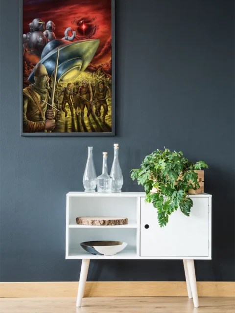 Occurrence Howling Crater Cover Art fantasy canvas artwork with figures