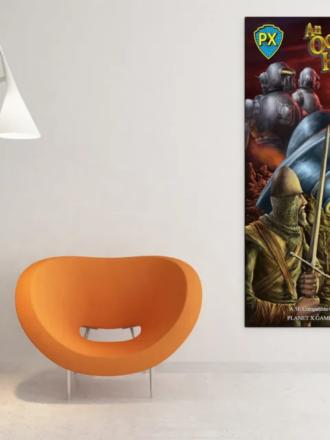 Occurrence at Howling Crater fantasy canvas artwork with explorers and crowd