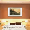 Okiti fantasy art print depicting ships departing at dawn