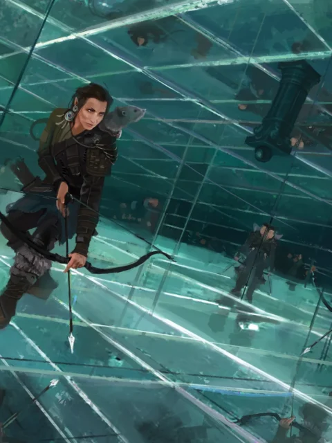 Perplexing Puzzles fantasy canvas artwork showing mirrored paths