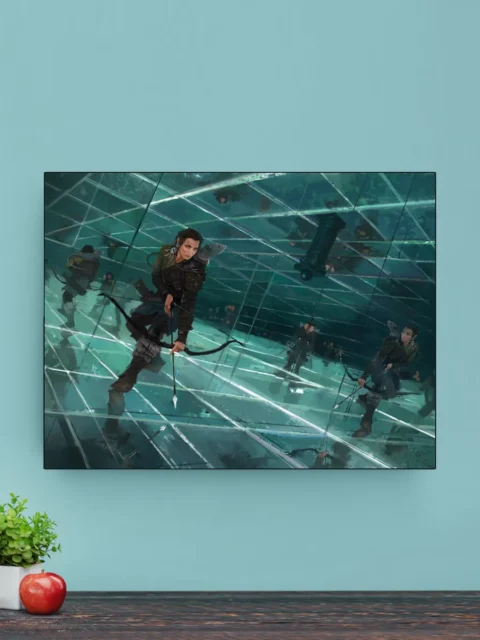 An archer navigating a glass-lined chamber