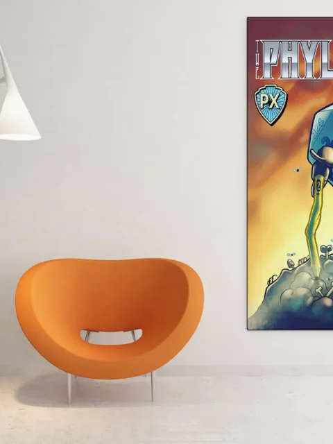 Surreal fantasy scene with scattered bones