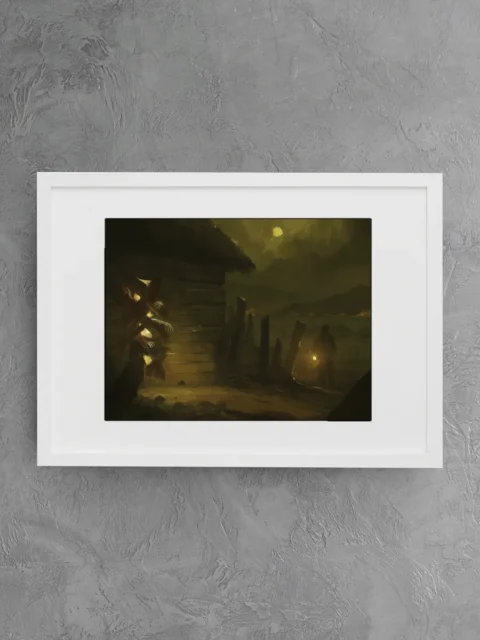 Plagueborn fine art canvas depicting creeping sickness and decay