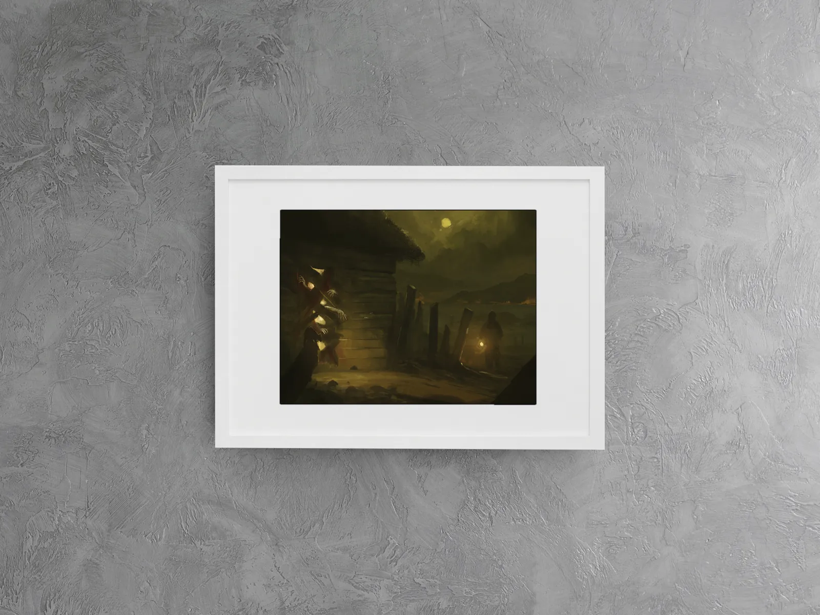 Plagueborn fine art canvas depicting creeping sickness and decay