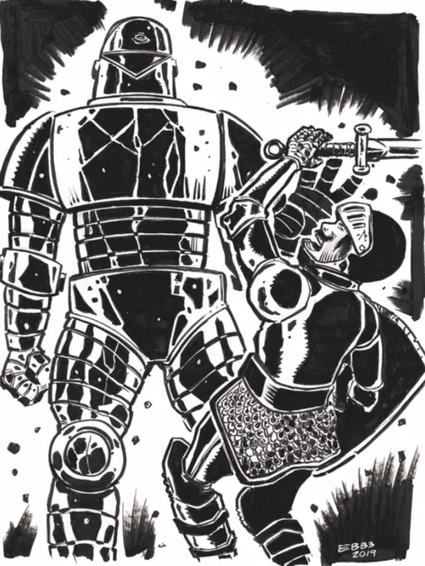 ROBUT Attack fantasy canvas artwork armored clash