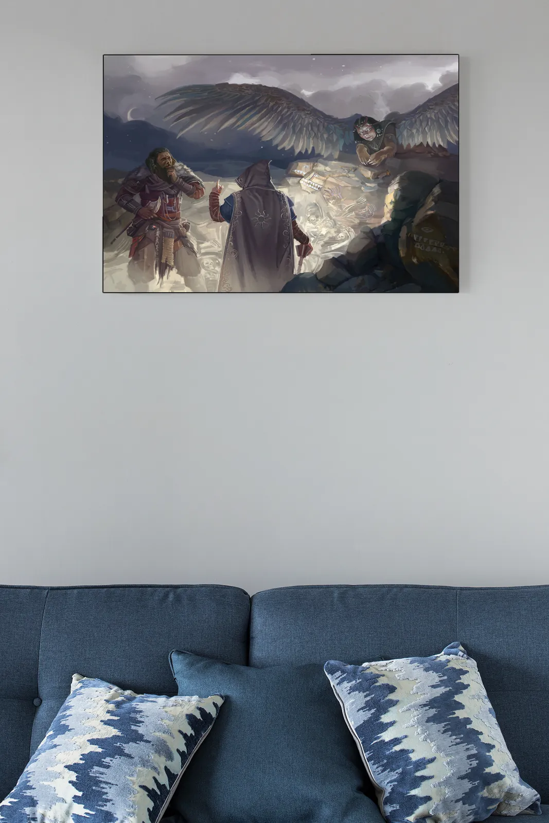 Ridiculous Riddles fantasy wall art depicting a dangerous riddle scene