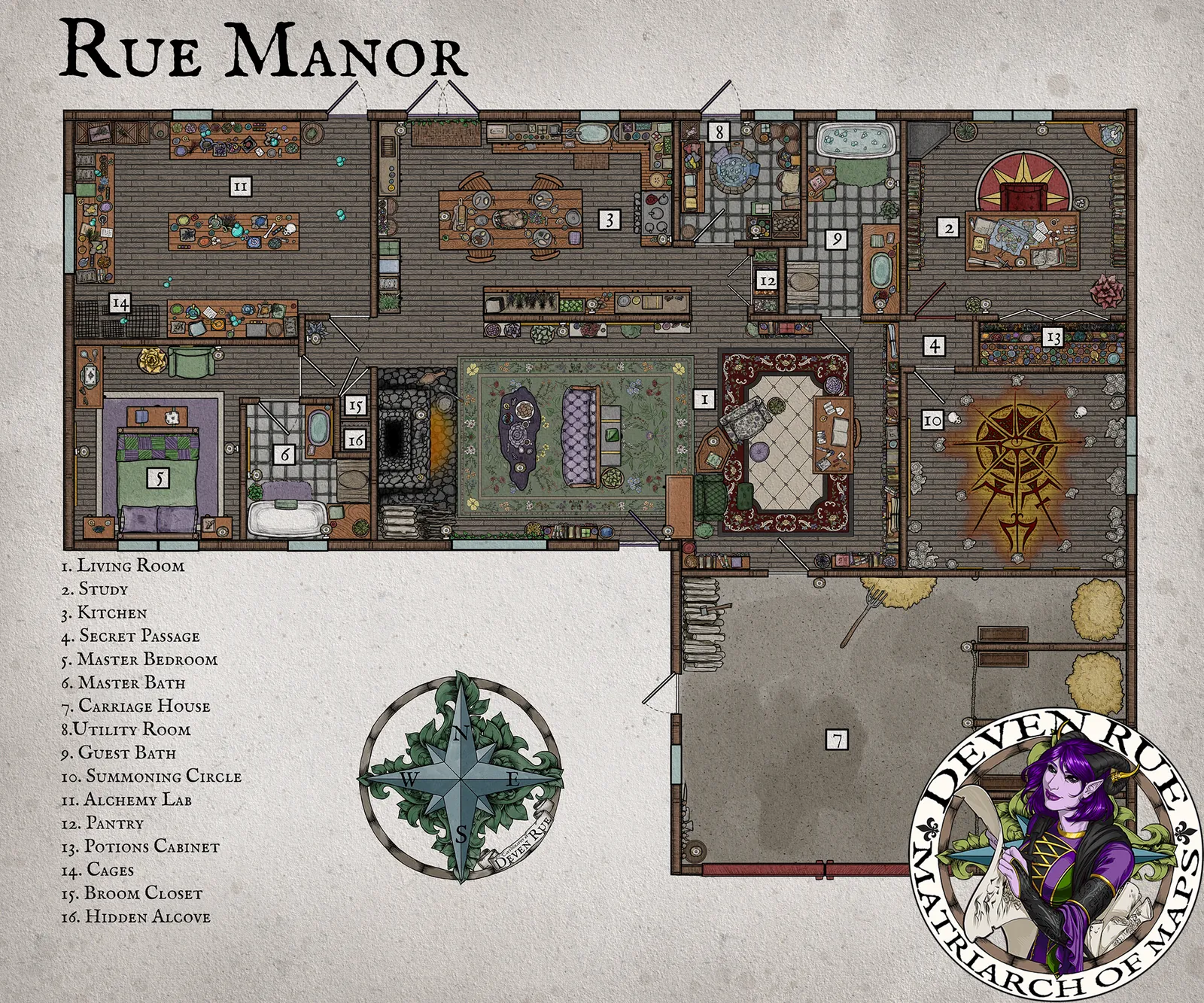 Perilous Crossing river encounter map canvas with bridge