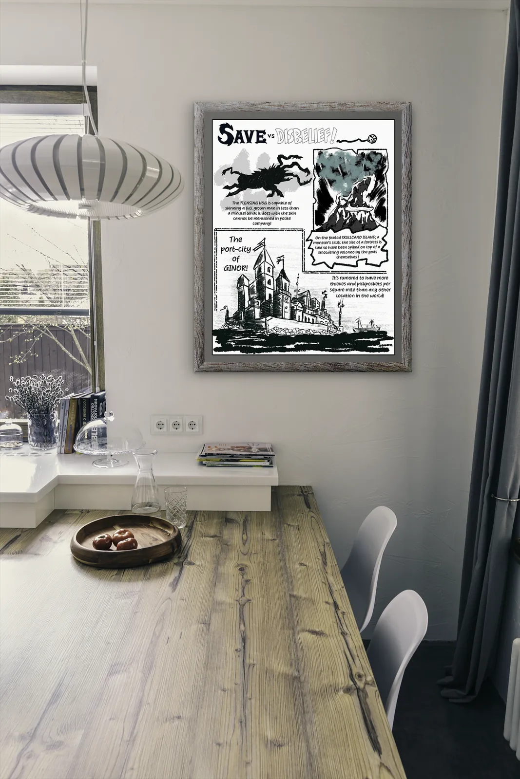 Save VS Disbelief 3 fantasy canvas artwork sketched locations