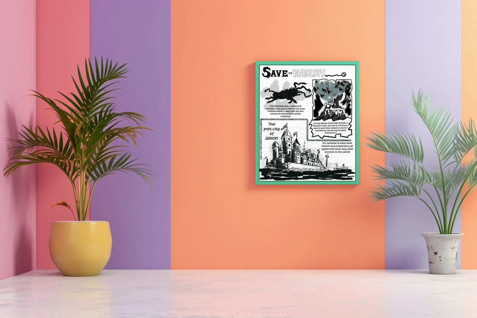 Hand drawn creature silhouette in ink